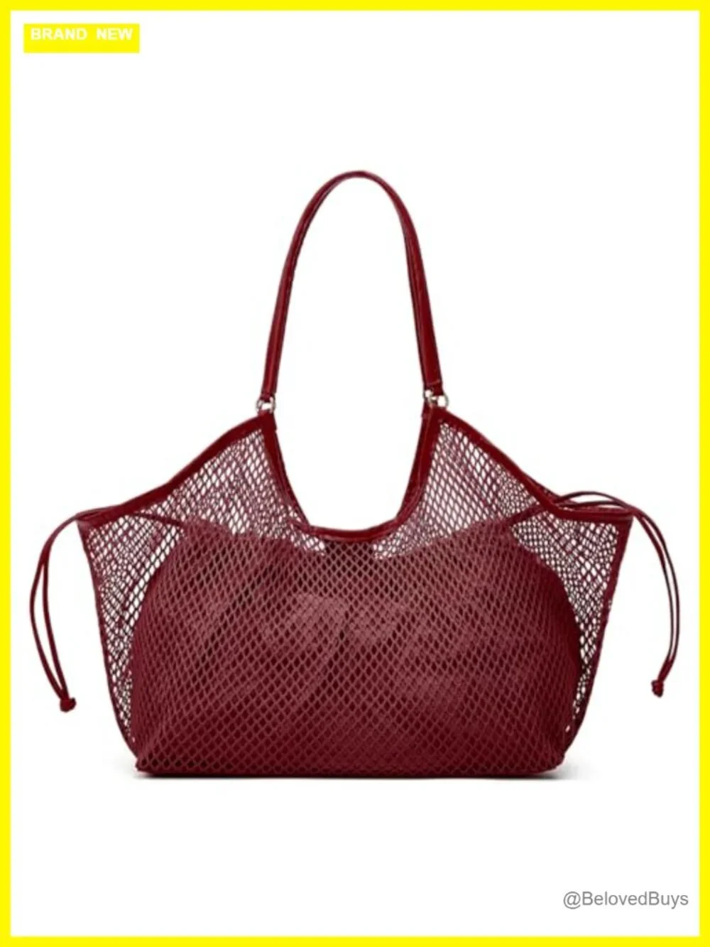 2 Pcs Crochet Tote Bag Slouchy Mesh Summer Beach Hobo Purse Vacation Travel